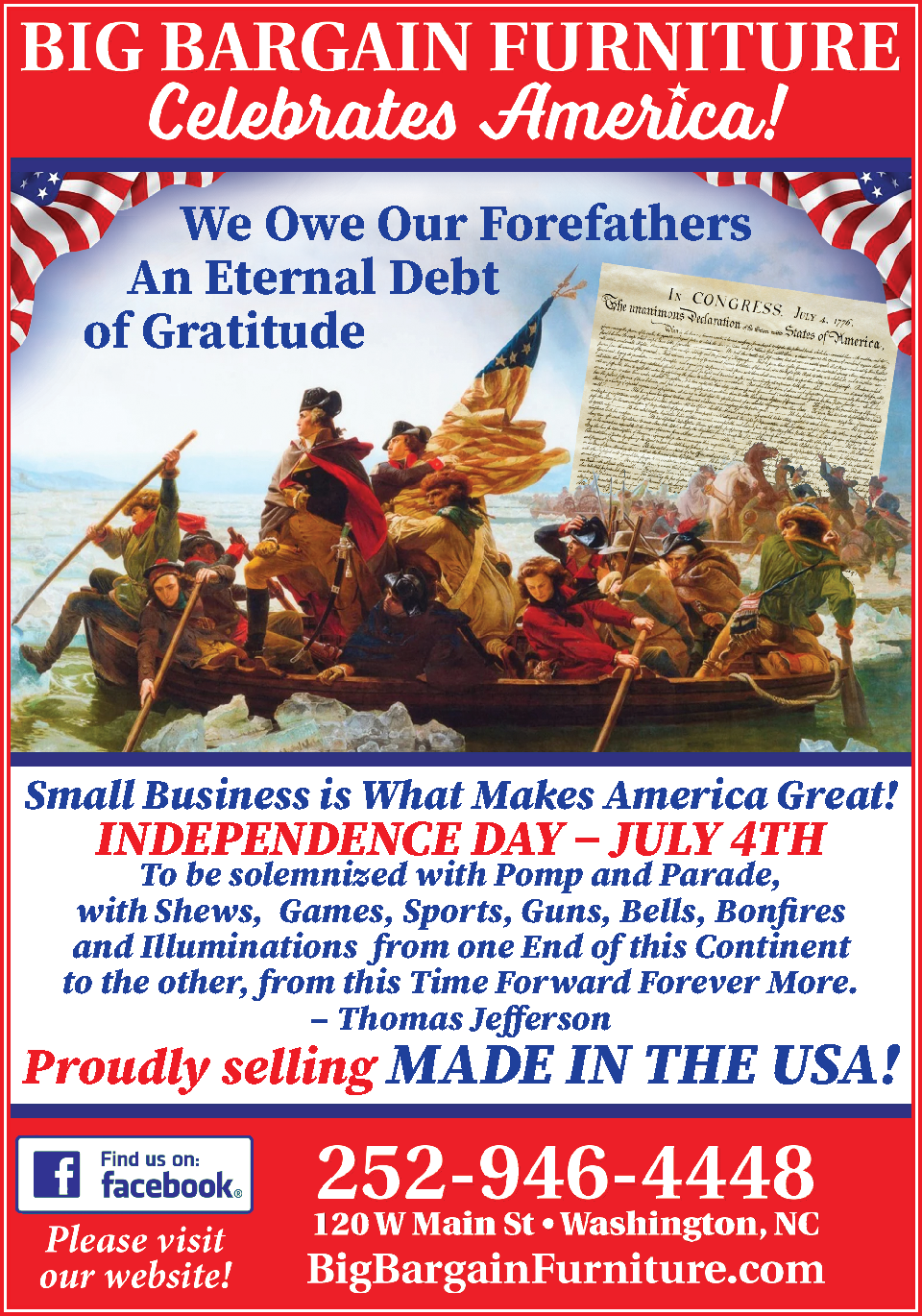 06-30-2022 Big Bargain July 4th Furniture Full Page Color