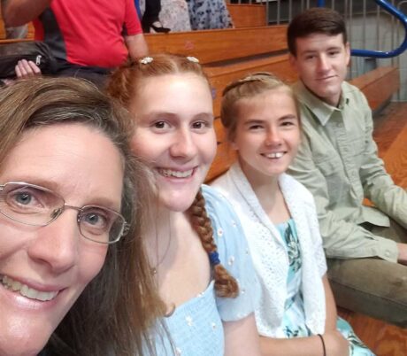 Some of the Hicks clan: parents Chrissy & Lee with Yulia (second from right) and sister. 